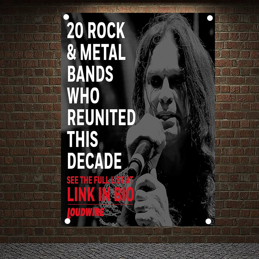 Large Size Rock Band Banners & Flags Tapestry Wall Art Metal Music