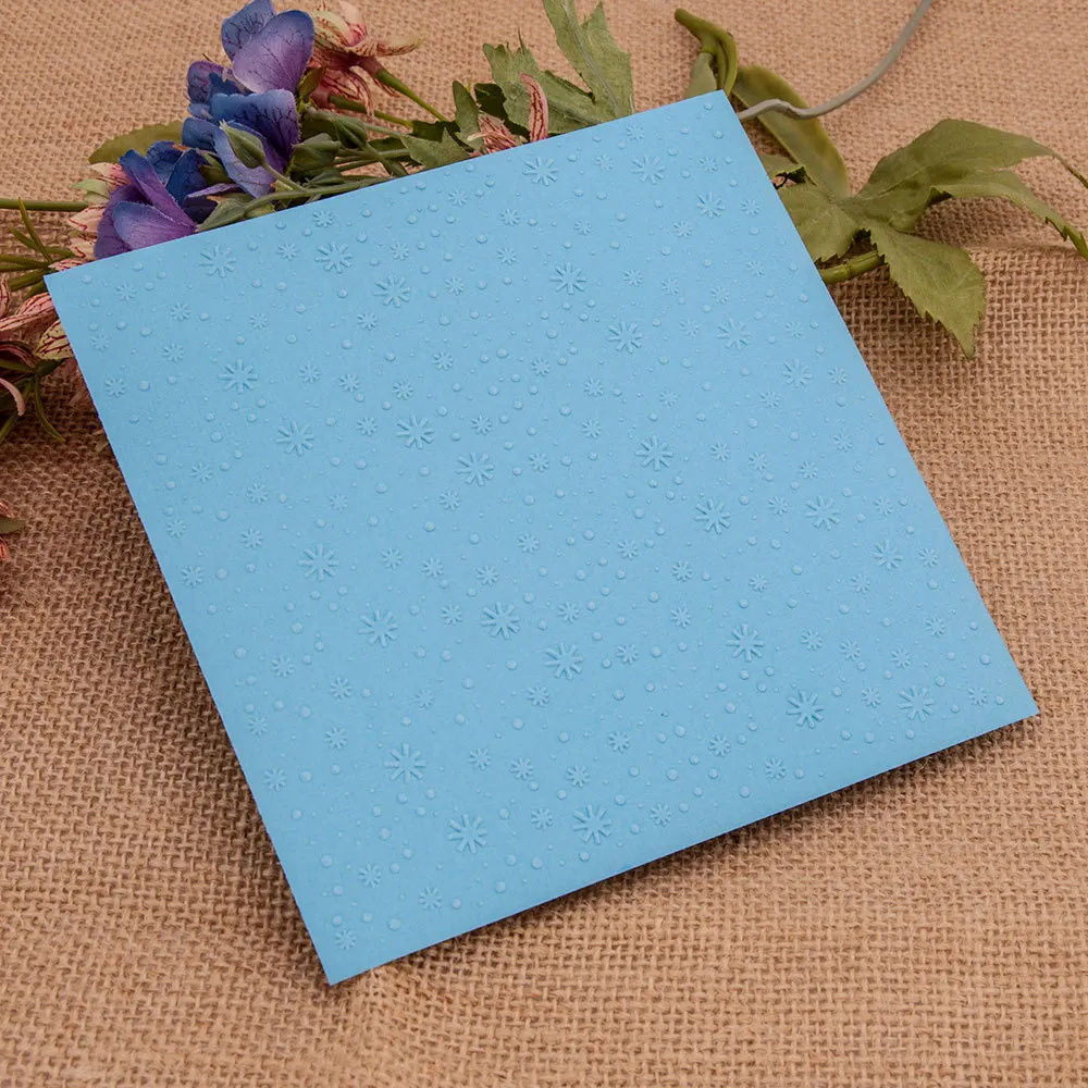 Snowflake Point Embossing Folders for File Papers Photo Album Stencils Cards Making Template 3D Scrapbooking Cutting Dies Plastic Embossing Folder Embossing Folder