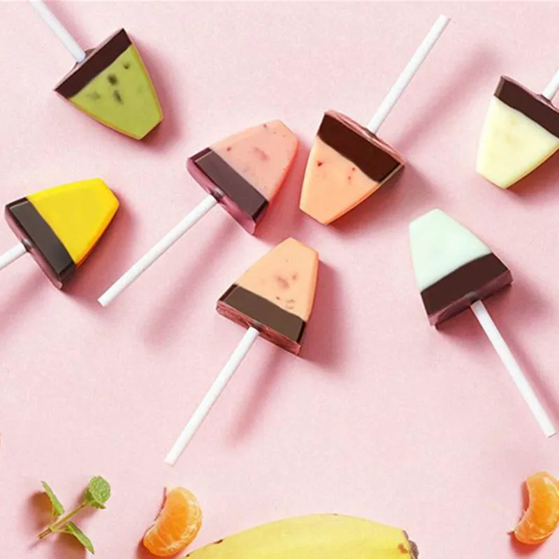 100/посылка бумажная палочка для торта леденец белый твердый сахарный процесс