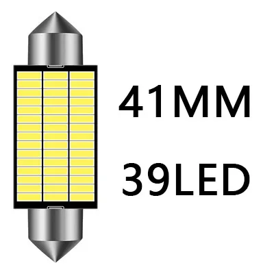 12 шт. гирлянда 31 мм 36 мм 39 мм 41 мм BA9S T10 C5W C10W для автомобильных ламп для внутреннего чтения лампа номерного знака ошибка - Испускаемый цвет: 41MM 39LED