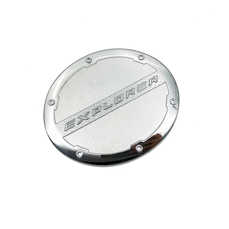 Car Styling Stickers ABS Chrome Fuel Tank Cover Oil Gas Cap Trim For NEW Ford Explorer
