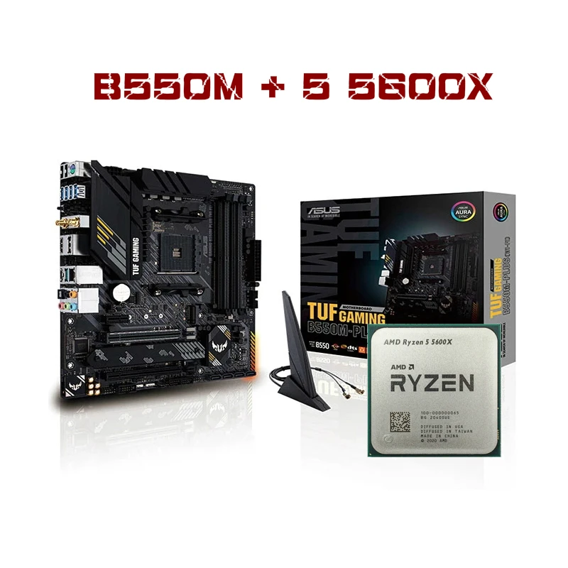 ASUS TUF GAMING B550M PLUS WI FI Motherboard combo kit set Ryzen 5
