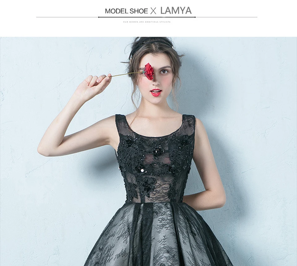 LAMYA, элегантное Короткое бальное платье, вечернее платье, сзади, с бисером, официальное платье, на заказ, robe de soiree