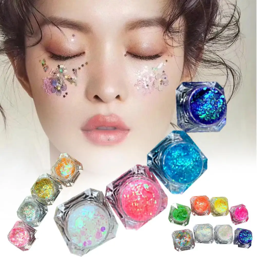 

Glitter Sequins Shimmer Diamond Gel For Face Nails Eyes Lips Hair Body Glitter For Masquerade Halloween Party Christmas