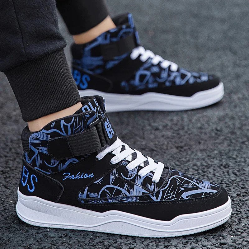 

Autumn And Winter Men Hight-top Skateboard Shoes Korean-style Trend Teenager Students Casual Sports Shoes
