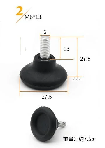 8pc/lot Furniture Adjustable Bolt Chair Feet level Floor Protector leg Pad Base M8 M6 Sofa Cabinet Table Mute damping anti-skid 2