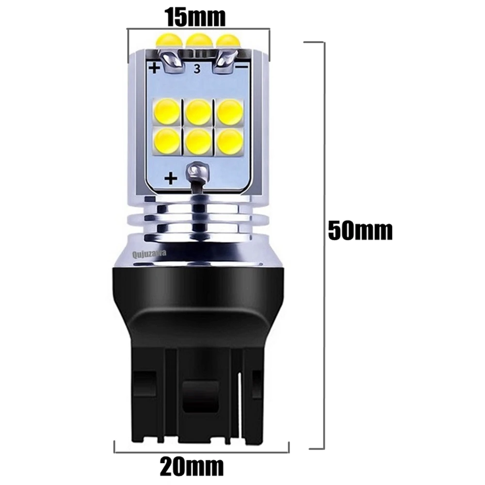 2 шт. T20 7440 W21W WY21W супер яркий 1800Lm светодиодный автомобильный сигнал поворота, тормозной фонарь, задний фонарь, автомобильные задние противотуманные фары, дневной ходовой светильник