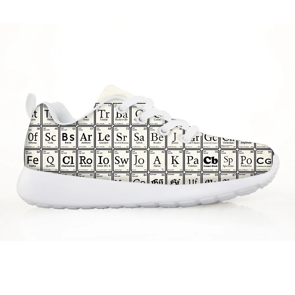 New Periodic Table of Elements Spring New Children's Shoes Mesh Breathable Casual Running Shoes Children Chemical