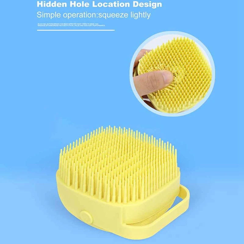 1pc Comfortable Silicone Shampoo Scalp Massage Brush Hair Washing Comb Body Bath Spa Slimming Massage Brush Bath Brush