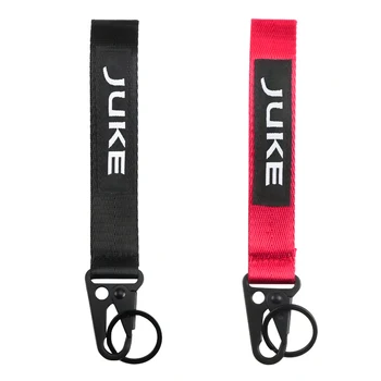 

High quality Ribbon Webbing Car key ring Nylon Webbing Keychain with hawk buckle key ring for Nissan JUKE car Accessories