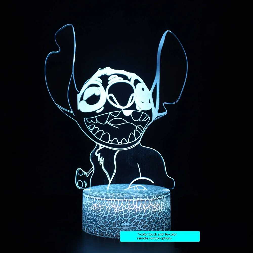 DISNEY led light Star Baby Stitch USB Creative Colorful Touch Remote Control 3D Desk Lamp LED Night Light children birthday gift led night light Night Lights