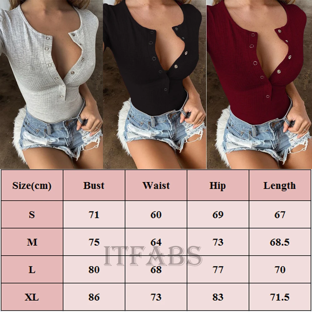 Autumn Knitted Body Rompers Womens Jumpsuit 2019 Sexy Lady V Neck Short Sleeve Bodycon Bodysuit Slim Short Cotton Buttons corset bodysuit