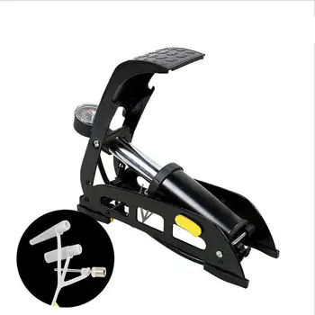 

High Pressure Foot Pedal Air Pump Single Double Cylinder Inflator MTB Road Bike Bicycle Car Inflatable Scooters New