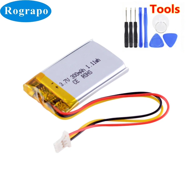Новый 3 7 V 300mAh 402035 литиевая полимерная аккумуляторная батарея для