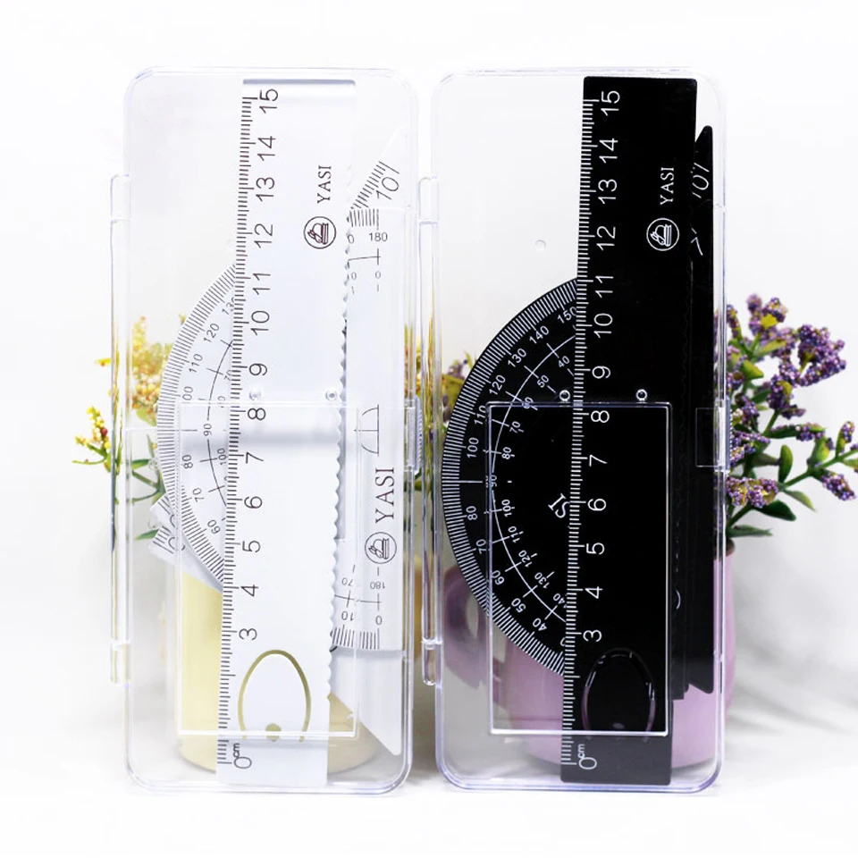 MSDADA Lot De 8 Règles De 20 Cm En Alliage D'aluminium, Rapporteur