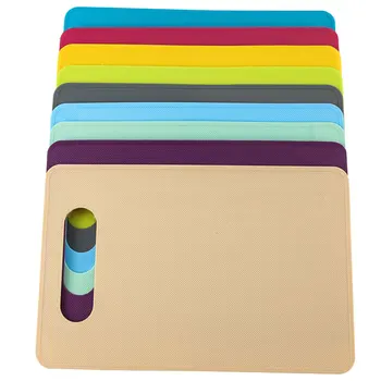 

9 Colors Plastic Chopping Board Non-slip Cutting Board Anti Bacterium Hang Hole Food Slice Cut Chopping Block Kitchen Tools