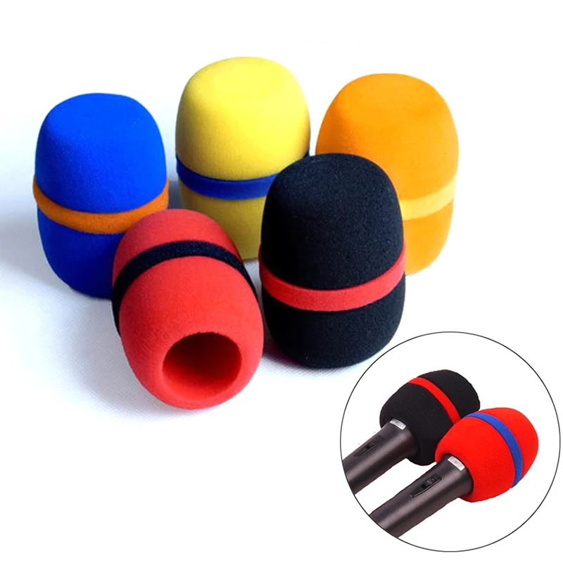 5Pcs Microphone Sponge Foam Cover For Microphone Sponge Filter Wind Shield