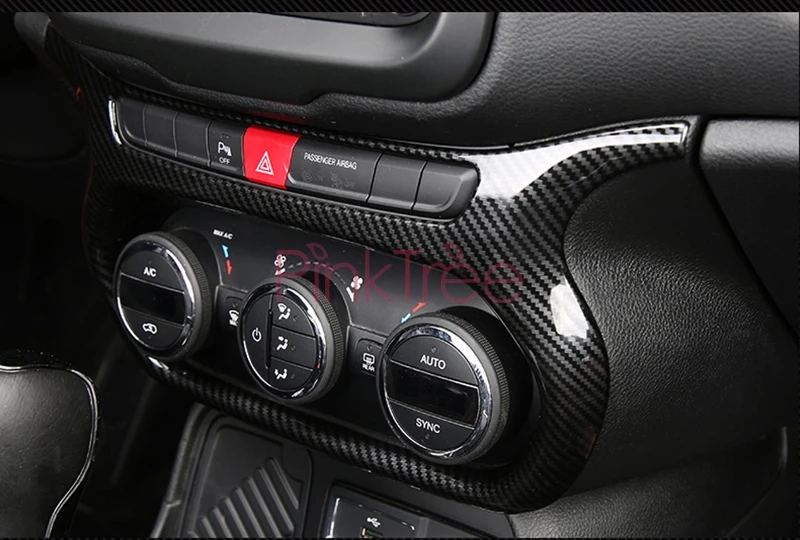 Для Jeep Renegade салона кондиционер Кнопка Панель накладка из углеродного волокна Цвет внедорожник Средства для укладки волос