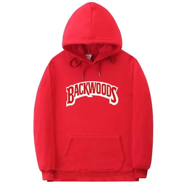 redBA Толстовки с закручивающимися манжетами, уличная одежда, Backwoods, толстовка с капюшоном, Мужская модная Осенняя зимняя Толстовка в стиле хип-хоп, пуловер - Цвет: redBA