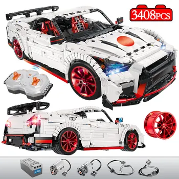

3408Pcs City Remote Control Sports Car bricks Technic RC/non-RC Racing Car MOC Building Blocks Toys For Children
