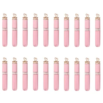 

20 Pcs 5ml Lip Gloss Tubes Pink Refillable Bottles Containers Samples Lip Gloss Tubes Empty Refillable Lip Balm Bottles