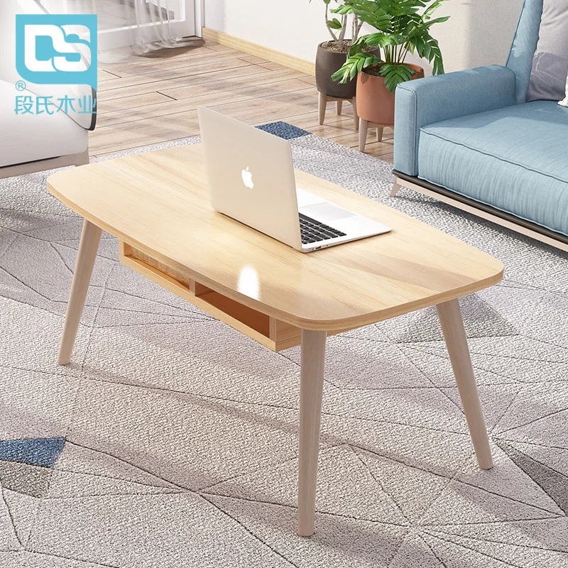 Ins Wooden Contracted Nordic Family Low Table Creative Coffee Table
Furniture Salontafel Minimalist Storage Cabinet Cheap