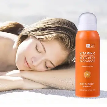 

Vitamin C Protective Sunscreen Spray Face & Body Skin Whitening UV Protection Sun Spray Brighten Moisturizing