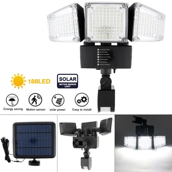 

2200mAh Solar Floodlight LED PIR Motion Sensing Light Intelligent Adjustable Multipurpose Waterproof Wall Lamp for Outdoor Yard