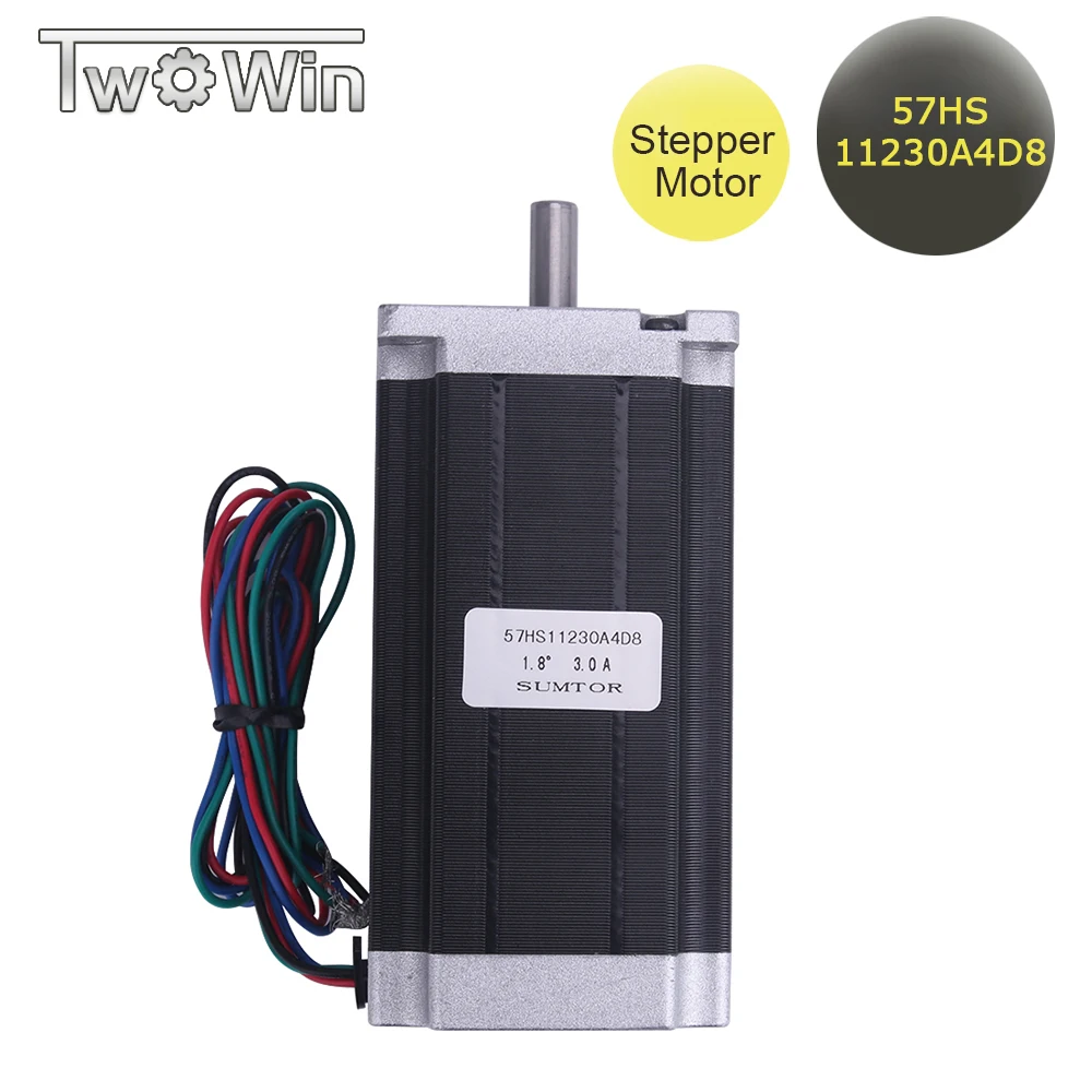 

NEMA23 Stepper Motor 57x112mm 4-lead 3A 3N.m / Nema 23 Motor 112mm 428Oz-in for 3D printer for CNC Engraving Milling Machine