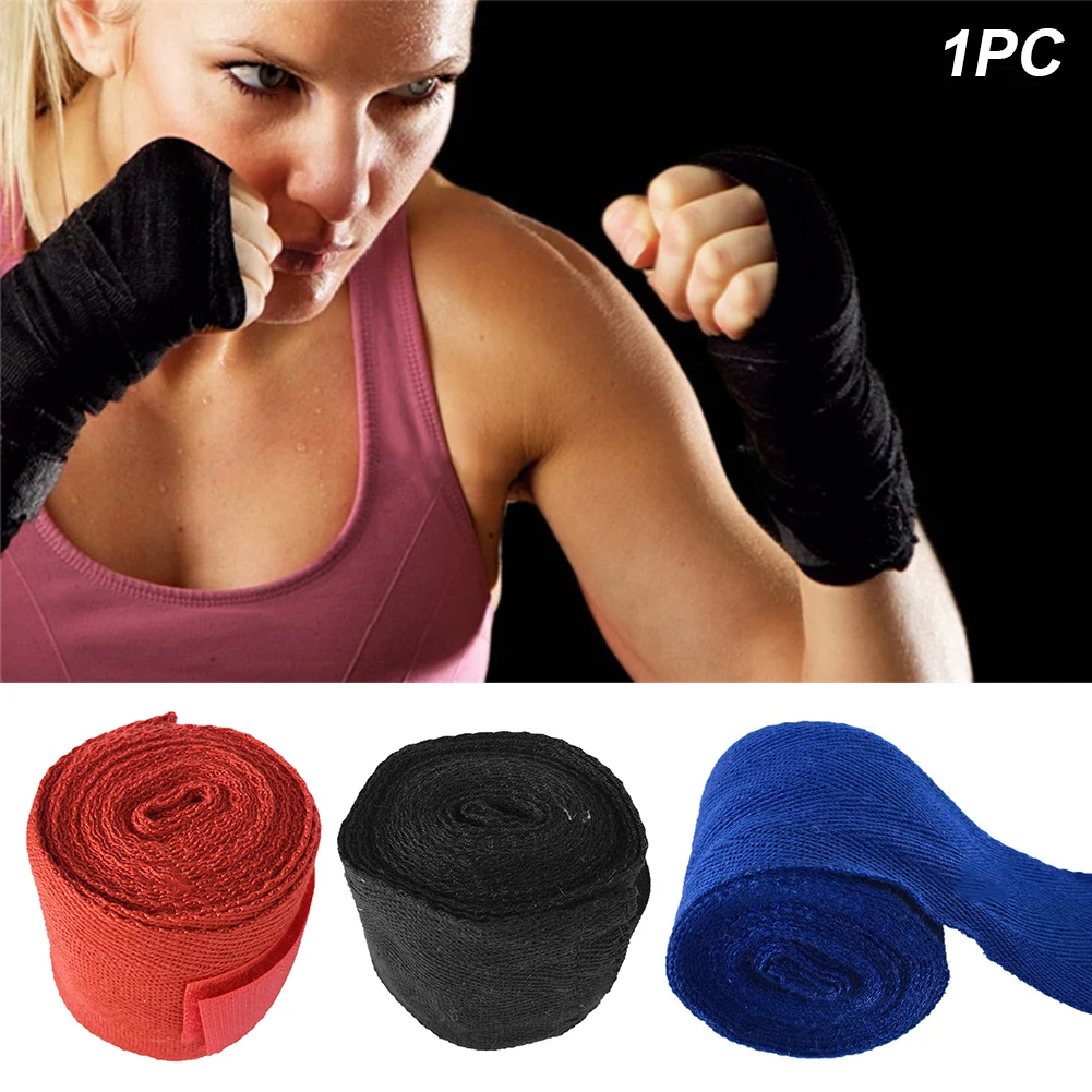 

2.5m Sweat Absorption Cohesive First Aid Hand Protection Professional Boxing Bandage Sports Wrap Wrist Stretch Tape Elastic