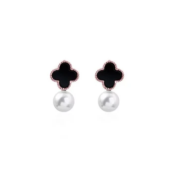 

S925 Korean style oil drop pearl earrings women's earrings simple temperament all-match personalized all-match earrings