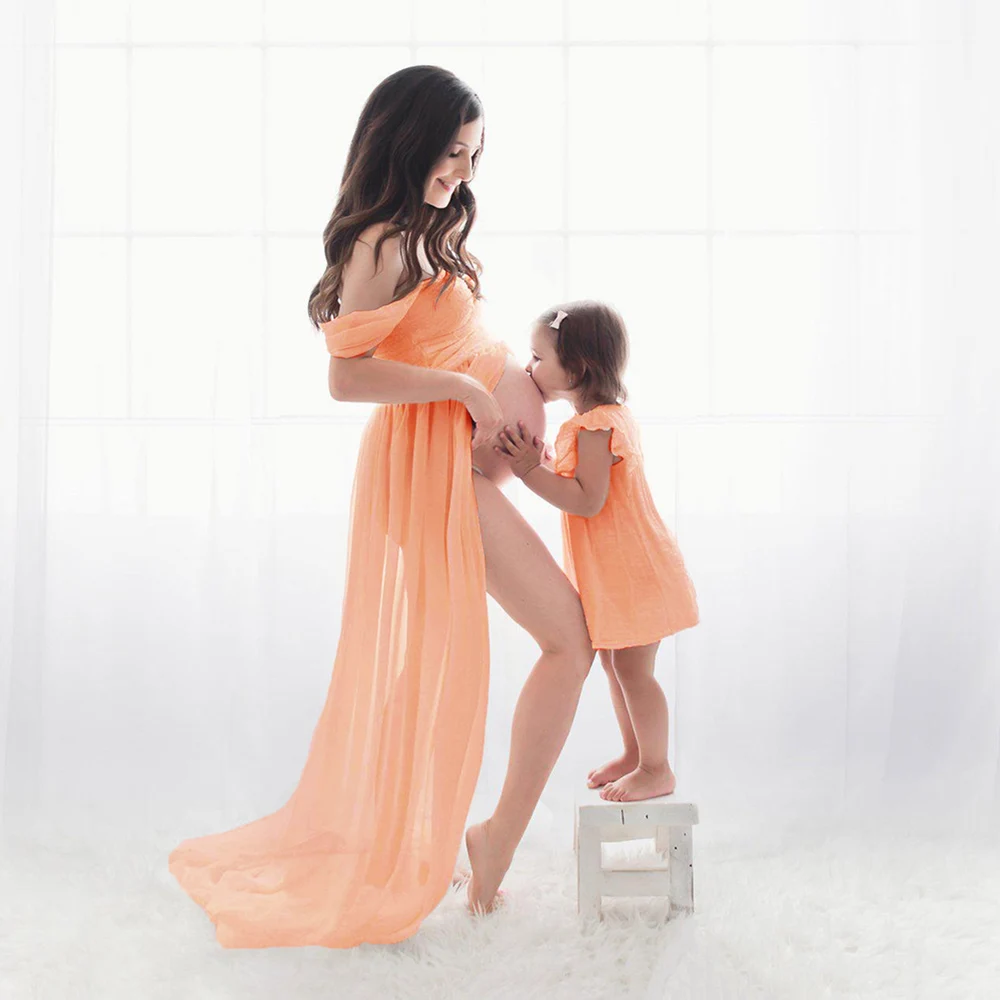 

Hollow out criss cross Maternity Dresses For Photo Shoot Pregnant beach dressess houlderless see through Photography Props D30