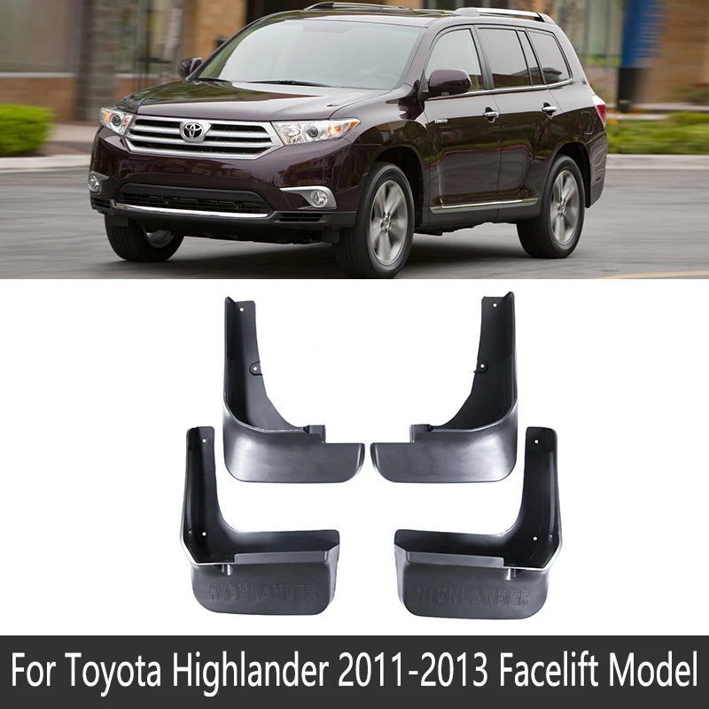 Брызговик для Toyota Highlander XU40 Сюй 40 2008~ 2013 Fender брызговик закрылки аксессуары для брызговиков 2009 2010 2011 2012 - Название цвета: Fit Facelift Model