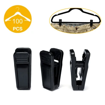 

House Day 100Pcs Plastic Finger Clips Hangers Pants Hanger Clips Strong Pinch Slim-line Clothes Hangers Clips Velvet Hangers