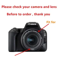 UV Filter Bayonet Lens Hood Cap + 2x Glass Screen Protector for Canon EOS 200D II 250D Rebel SL2 SL3 800D T7i 18-55mm STM Lens 2