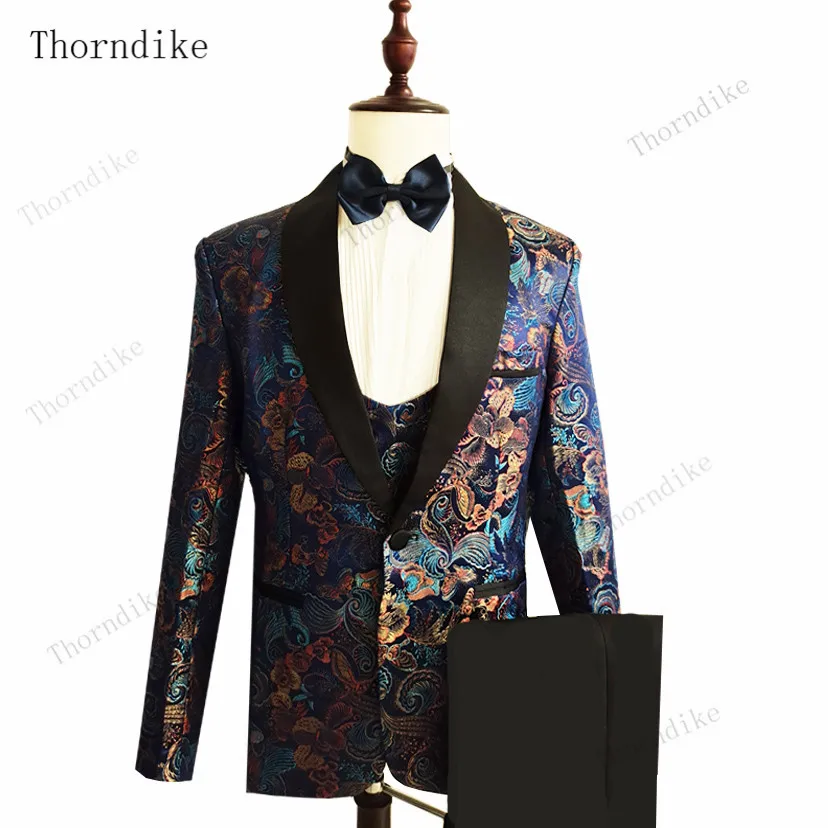Mens suit Thorndike Male Wedding Prom Suit Green Slim Fit Tuxedo Men Formal Business Work Wear Suits 3Pcs Set (Jacket + Pants + Vest)