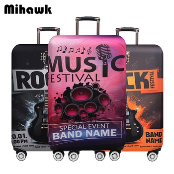 

Mihawk Travel Print Design Elastic Flower Print Suitcase Protective Covers Thicken Durable Waterproof Trolley Case Accessories