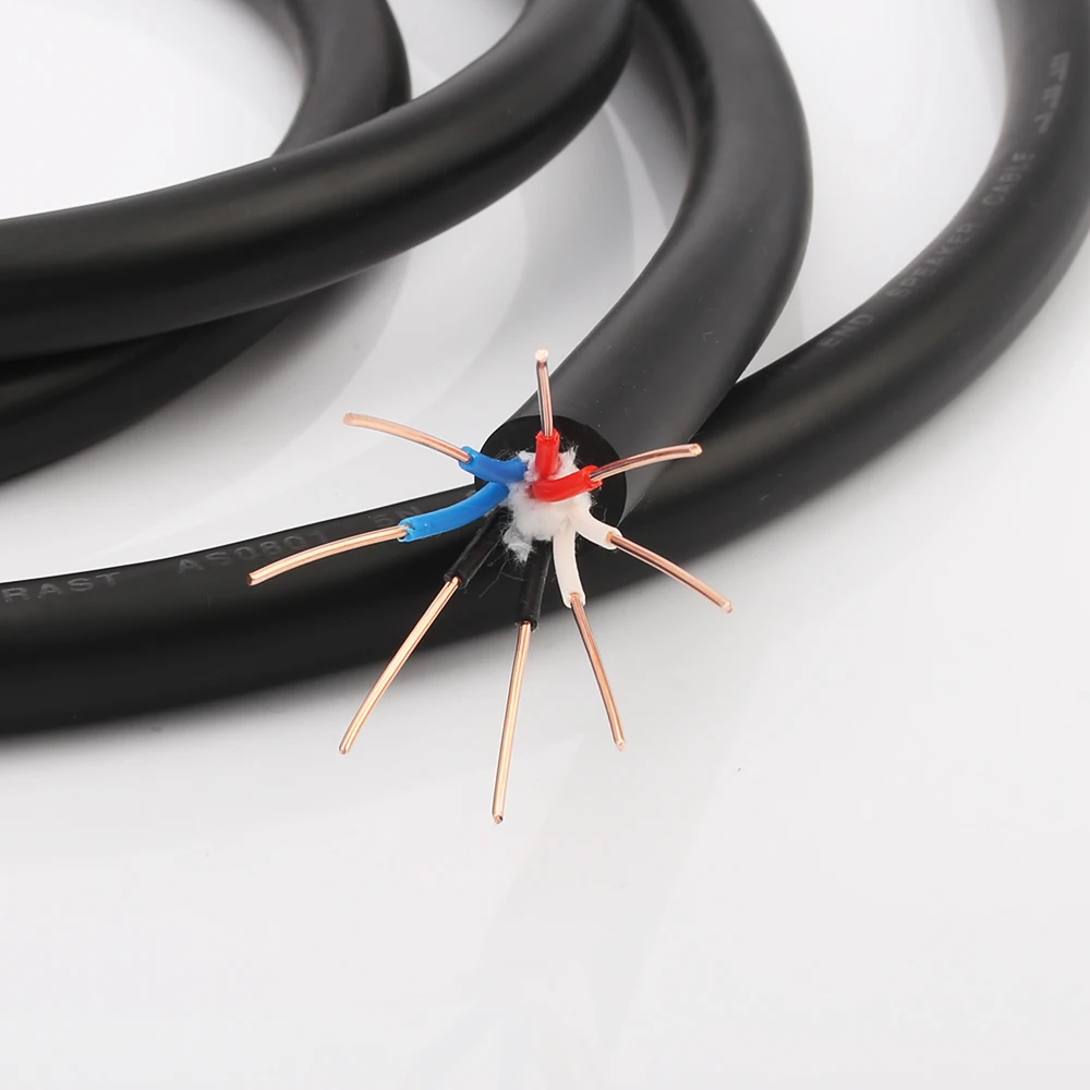 Per Piece Audiocrast AS0801 Solid OFC Pure Copper Speaker cable 8 Core OFC bulk spaker cable