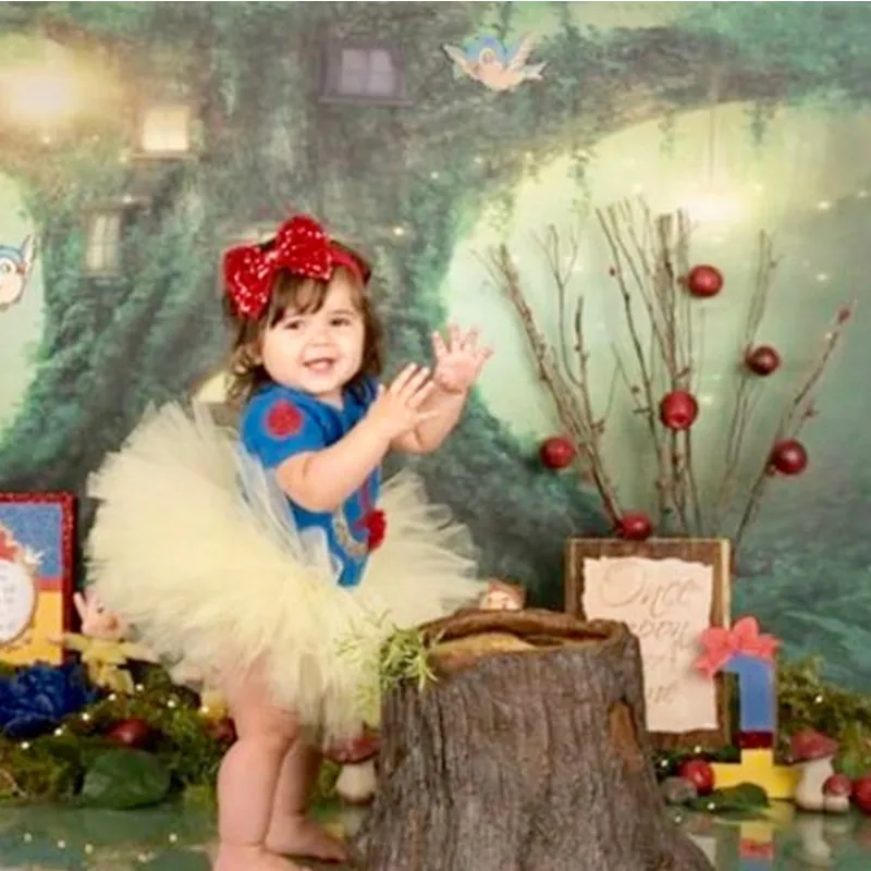 Платье для маленьких девочек платье Белоснежки на 1 год, костюм принцессы подарок на первый день рождения Новогодняя праздничная одежда, Vestidos