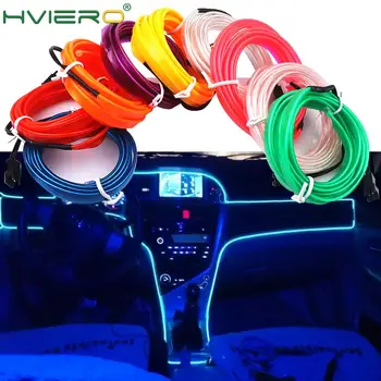 Decoratie Led Strip Auto Interieur Verlichting Led Wire Rope Tube Line Flexibele Neon Light Met DC12V Usb Sigaret Drive Diy licht