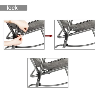 

【US Warehouse】Rocking Chair Leisure Chair for Living Room Gray