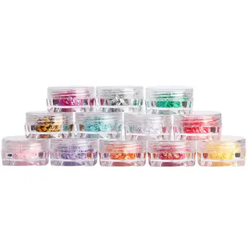 

DIY 12 Colors/SET 3D Nail Art Decorations Beautiful Rhinestone 3D Nail Art Decor Glitter Sequin Manicure DIY Beads