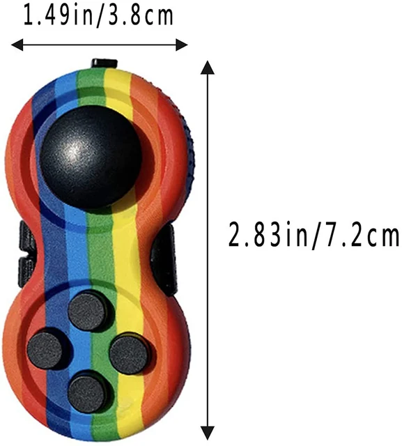 Coloful Desktop Flip Finger Fidget Pads Sensory Toy Pressure Relief Anti-Stress Handle Silicone Button Fingertip Game Toy 6