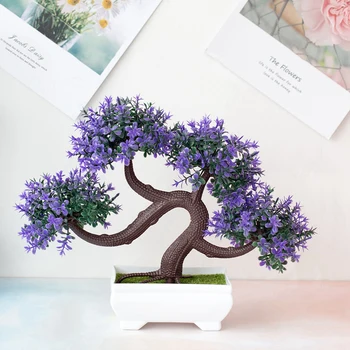 

Greeting Artificial Plant Guest Plastic Party Office Home Decor Bonsai