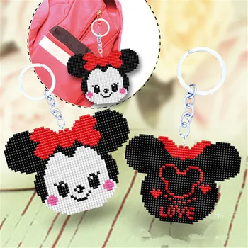 

Ddecoration Car Key Chain Accessories Stamped Crafts DIY Printed Cross-Stitching-Kit Embroidery Stich-Bead Needlework SMX-048