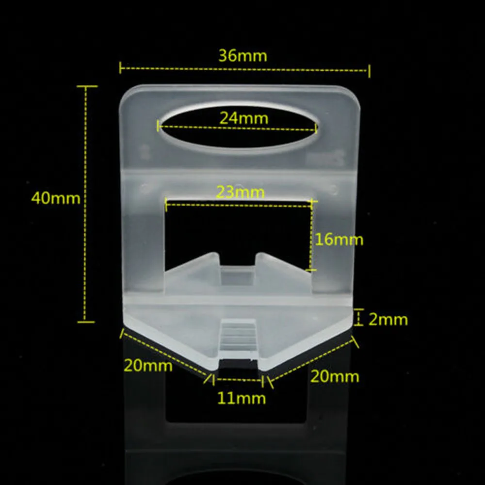 

Floor Tile Levelling Clips Spacers Clamp Flooring Plastic Tool 1000pcs