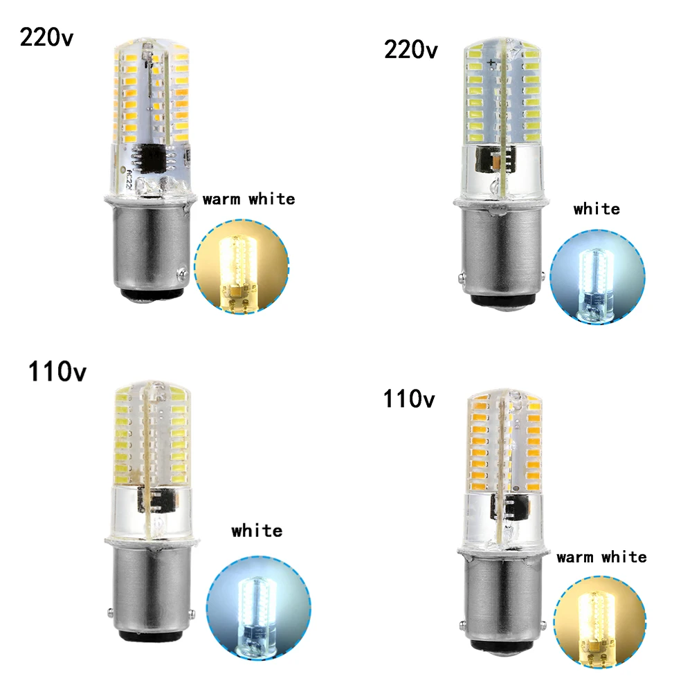 Led lamp 110/120V BA15D LED corn bulbs 2.6W 3014 64SMD lights for sewing machine crystal lamp led light