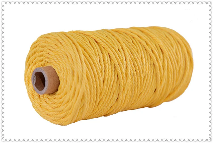 3mm 100% Cotton Macrame Cord Colorful Cord Rope Twisted Macrame String DIY Home Textile Wedding Decorative Tapestry Art 110yards 