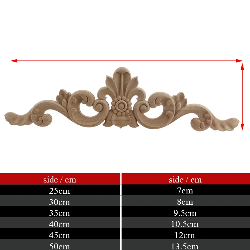 Ornament Crafts Resin Crafts Wooden Figurine Crafts Wood Figurines Mirror Frame Antique Woodcarving Natural Floral Wood Carved Wooden Figurines Crafts Appliques Wall Door Furniture Decorative