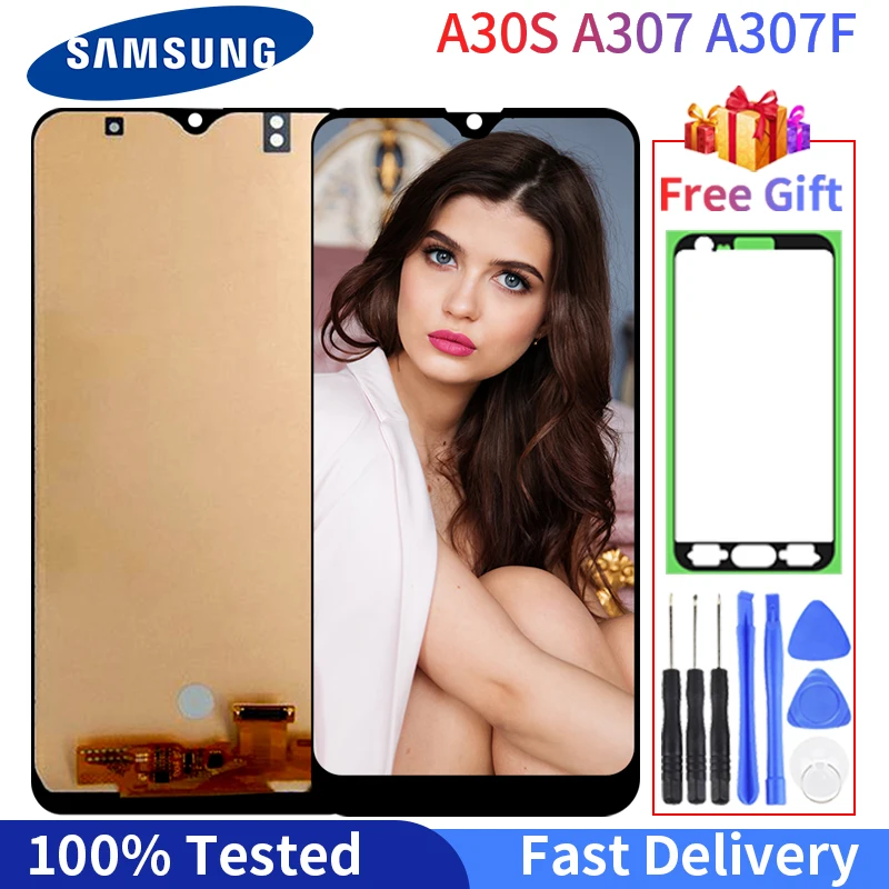 100% протестированный OLED-дисплей хорошей работы для SAMSUNG GALAXY A30S A307H/DS A307F сенсорный